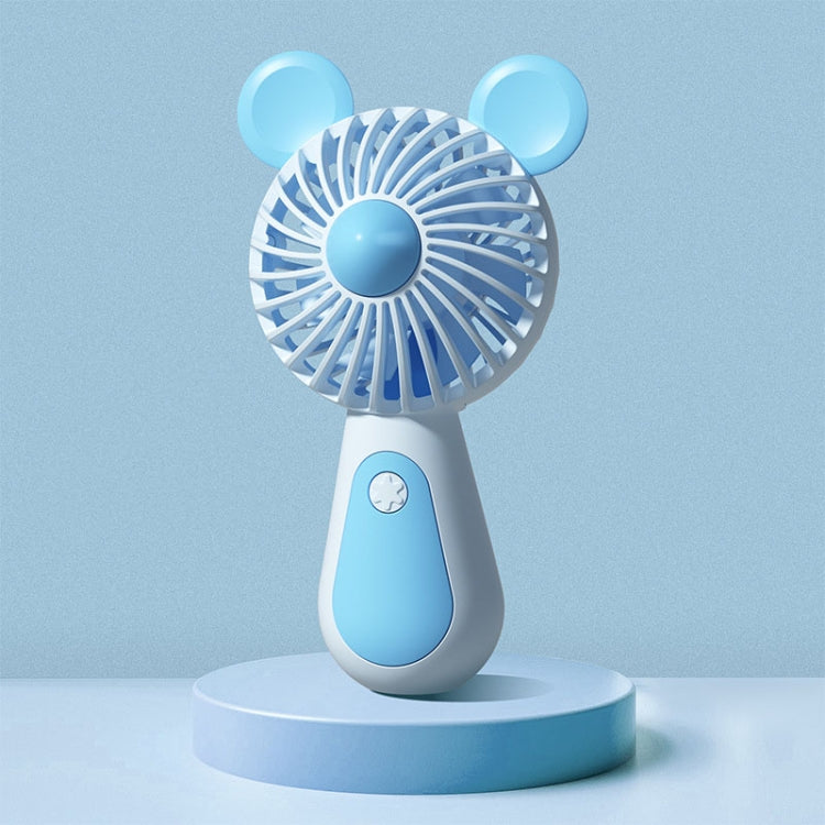 Cute Cartoon Handheld Small Fan Mini Portable USB Charging Fan, Size: Bear(Blue) - Electric Fans by buy2fix | Online Shopping UK | buy2fix