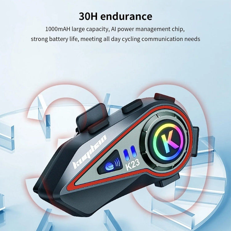 KUQIBAO Motorcycle Helmet Long-Lasting Bluetooth Headset With Light(Soft Microphone) - Car Walkie Talkie by KUQIBAO | Online Shopping UK | buy2fix