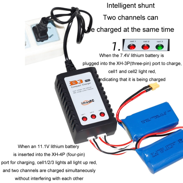 ImaxRC 7.4V/11.1V 2S/3S Model Aircraft Drone Lithium Battery Intelligent Balance Charger(US Plug) - Charger by ImaxRC | Online Shopping UK | buy2fix