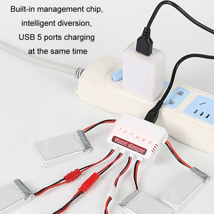 One To Six 3.7V Lithium Battery Drone USB Charger, Color: Green XH4.0 Port - Charger by buy2fix | Online Shopping UK | buy2fix