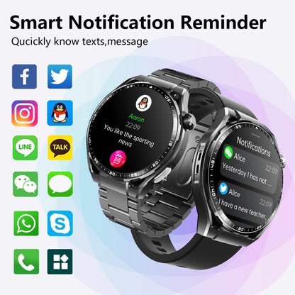 F200 Smart Health Watch ECG Electrocardiogram Blood Sugar Monitoring 1.55 Inch Round Screen, Color: Black Gray Silicone - Smart Watches by buy2fix | Online Shopping UK | buy2fix