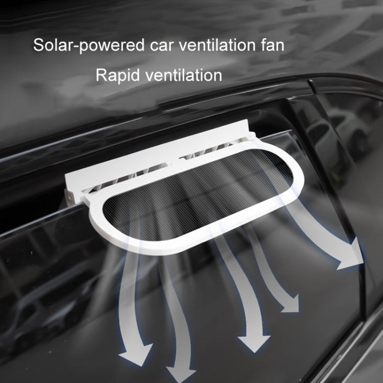 USB Plug-In Car Window Exhaust Fan Car Air Circulation Cooling Ventilation Fan, Color: Solar Black - Heating & Fans by buy2fix | Online Shopping UK | buy2fix