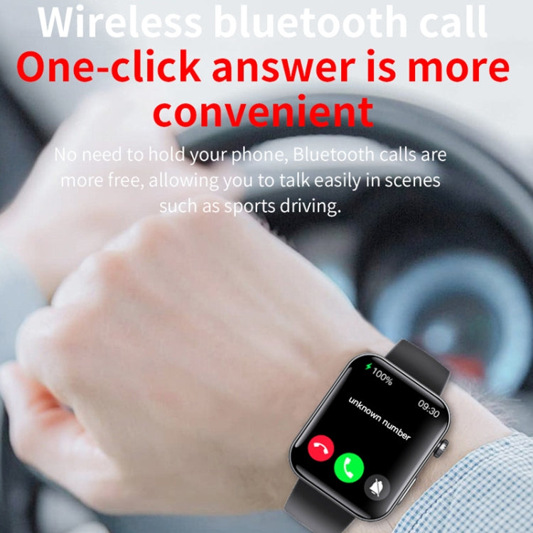 F300  2.1-Inch Screen Smart Watch Supports Bluetooth Calls/ECG/Blood Composition Analysis/50+ Sports Modes, Color: Black Leather - Smart Watches by buy2fix | Online Shopping UK | buy2fix