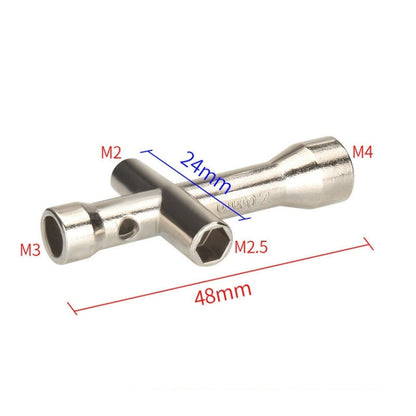 2pcs 3D Printer Cross Wrench Mini Socket M2/M2.5/M3/M4 Screw Nut Tool - Parts by buy2fix | Online Shopping UK | buy2fix