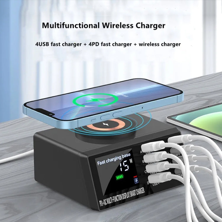 X9M 9-in-1 110W USB+PD Smart Multi-ports QI Magnetic Wireless Charger, Spec: Black AU Plug - Multifunction Charger by buy2fix | Online Shopping UK | buy2fix