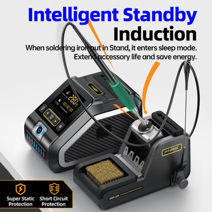 FNIRSI 200W Intelligent Constant Temperature Electric Soldering Iron Station, Set: EU Plug F210 K Head - Electric Soldering Iron by FNIRSI | Online Shopping UK | buy2fix