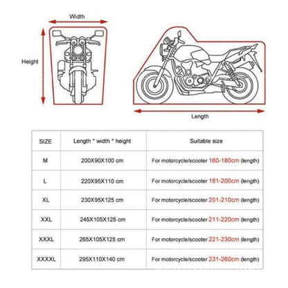 Motorcycle Rain Sun Protection Cover Oxford Cloth Dustproof With Anti-theft Buckle, Size: XXXXL - Raincoat by buy2fix | Online Shopping UK | buy2fix