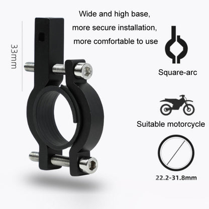 Aluminum Alloy Motorcycle Bicycle Navigation Mobile Phone Holder(Black) - Holder by buy2fix | Online Shopping UK | buy2fix