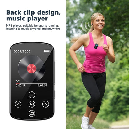 MP3 Bluetooth Music Player HIFI Sports Clip Touch Screen MP4, Memory: 8GB(Black) - MP3 Player by buy2fix | Online Shopping UK | buy2fix