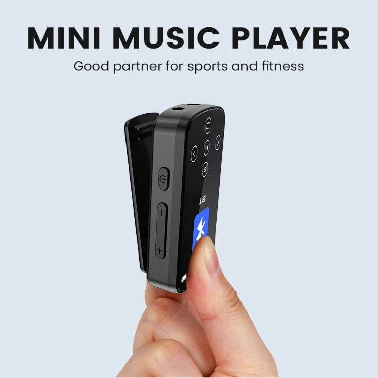 MP3 Bluetooth Music Player HIFI Sports Clip Touch Screen MP4, Memory: 128GB(Black) - MP3 Player by buy2fix | Online Shopping UK | buy2fix