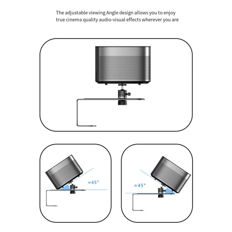 Metal Telescopic Adjustable PTZ Projector Wall Mount Bracket(Black) - Other by buy2fix | Online Shopping UK | buy2fix