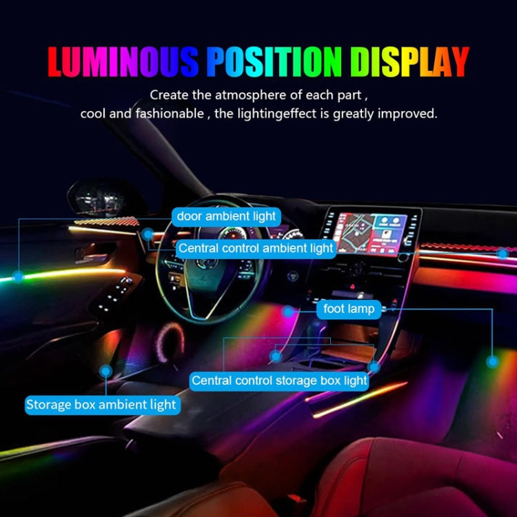 18 in 1 Car Hidden Acrylic LED Colorful Decorative Atmosphere Light Strip - Atmosphere lights by buy2fix | Online Shopping UK | buy2fix