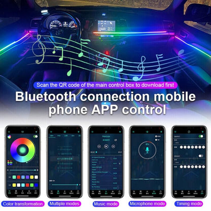 18 in 1 Car Hidden Acrylic LED Colorful Decorative Atmosphere Light Strip - Atmosphere lights by buy2fix | Online Shopping UK | buy2fix