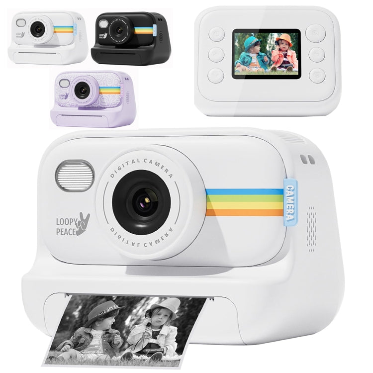 2.0-Inch LED Flash 1080P HD Recording Photo Printing Camera With 3-Rolls Paper, Color: Black - Children Cameras by buy2fix | Online Shopping UK | buy2fix