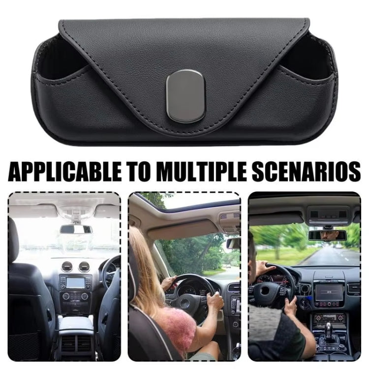 Car Sun Visor Interior Storage Glasses Bag(Gray) - Sunglasses & Glasses Clips by buy2fix | Online Shopping UK | buy2fix