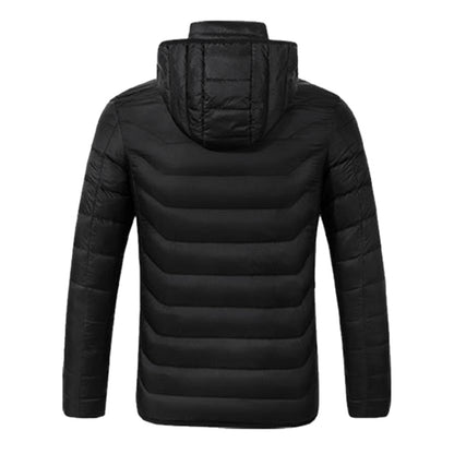 Winter Smart Electric Heating Hooded Jacket, Size:XL(Black) - Down Jackets by buy2fix | Online Shopping UK | buy2fix