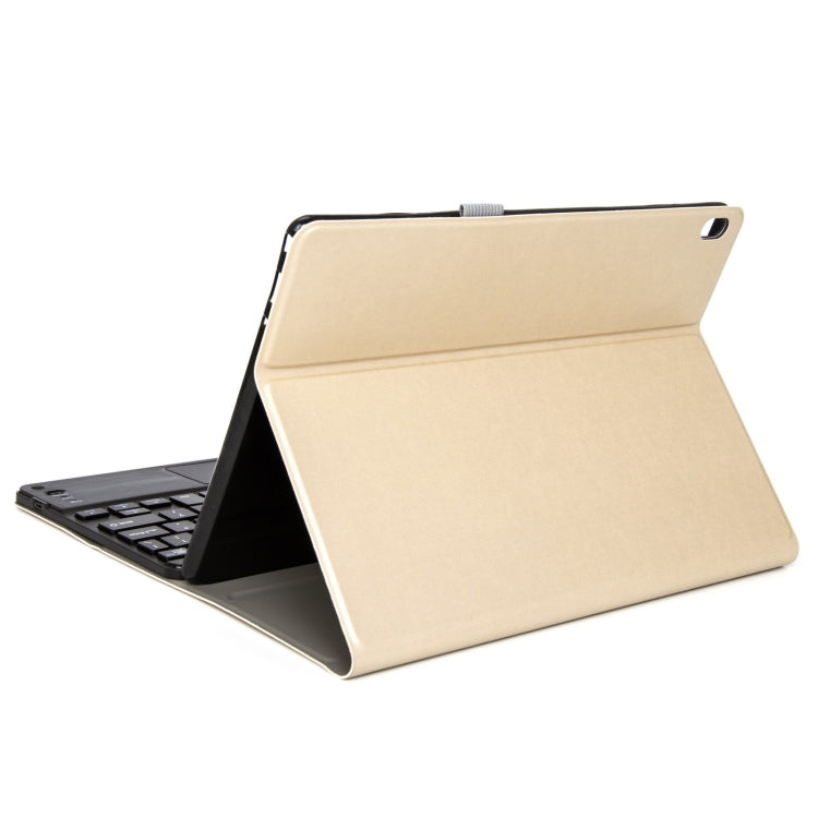 DY-P10-C 2 in 1 Removable Bluetooth Keyboard + Protective Leather Tablet Case with Touchpad & Holder for Lenovo Tab P10 10.1 inch(Gold) - Lenovo Keyboard by buy2fix | Online Shopping UK | buy2fix