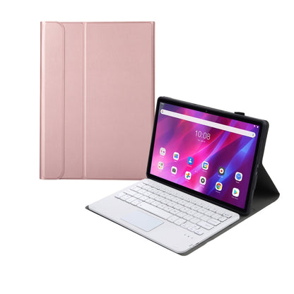 AK10-A 2 in 1 Detachable Bluetooth Keyboard + Lambskin Texture TPU Protective Leather Tablet Case with Touchpad & Holder for Lenovo Qitian K10 TB-X6C6X(Rose Gold) - Lenovo Keyboard by buy2fix | Online Shopping UK | buy2fix