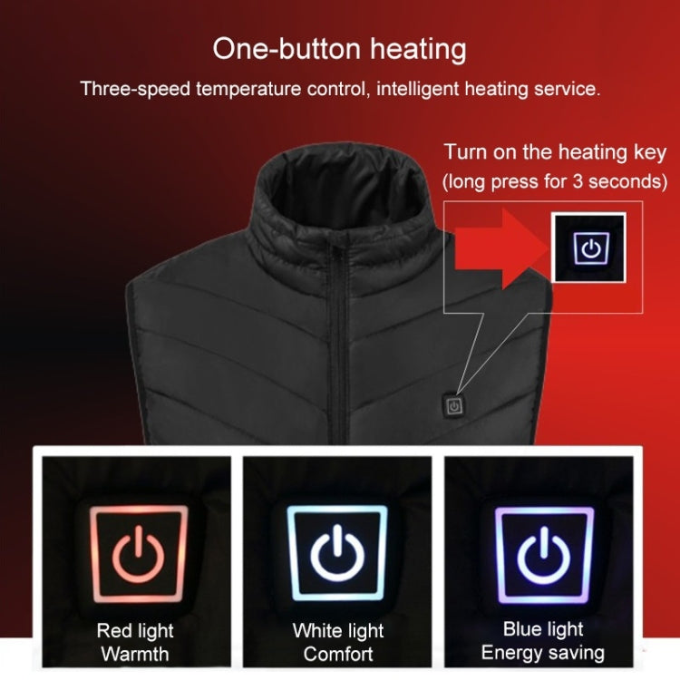 USB Heated Smart Constant Temperature Hooded Warm Coat for Men and Women (Color:Black Size:XL) - Down Jackets by buy2fix | Online Shopping UK | buy2fix