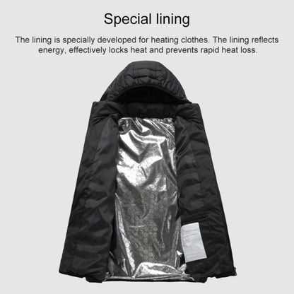 USB Heated Smart Constant Temperature Hooded Warm Coat for Men and Women (Color:Black Size:S) - Down Jackets by buy2fix | Online Shopping UK | buy2fix