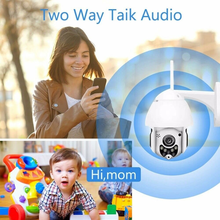 Wireless Surveillance Camera HD PTZ Home Security Outdoor Waterproof Network Dome Camera, Support Night Vision & Motion Detection & TF Card, EU Plug - Security by buy2fix | Online Shopping UK | buy2fix