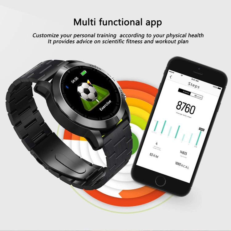 DTNO.1 S10 1.3 inches TFT Color Screen Smart Bracelet IP68 Waterproof, Leather Watchband, Support Call Reminder /Heart Rate Monitoring /Sleep Monitoring /Multi-sport Mode (Black) - Smart Wear by DTNO.1 | Online Shopping UK | buy2fix