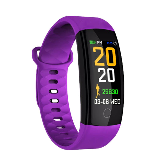 QS01 0.96 inches TFT Color Screen Smart Bracelet IP67 Waterproof, Support Call Reminder /Heart Rate Monitoring /Sleep Monitoring /Blood Pressure Monitoring /Sedentary Reminder (Purple) - Smart Wear by buy2fix | Online Shopping UK | buy2fix