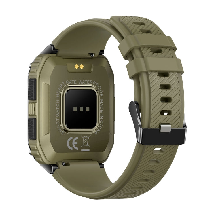 HAMTOD T3 1.95 inch Three Defenses Sport Smart Watch, Support BT Call / Sport Modes / Sleep / Heart Rate / Blood Oxygen / Blood Pressure Monitoring(Army Green) - Smart Watches by HAMTOD | Online Shopping UK | buy2fix