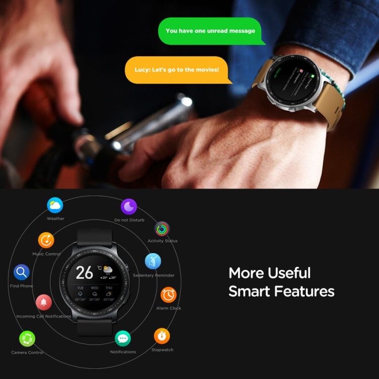 Zeblaze GTR2 1.28 inch Color Touch Screen Bluetooth 5.0 IP68 Waterproof Smart Watch, Support Sleep Monitor / Heart Rate Monitor / Blood Pressure Monitoring(Gold) - Smart Wear by Zeblaze | Online Shopping UK | buy2fix