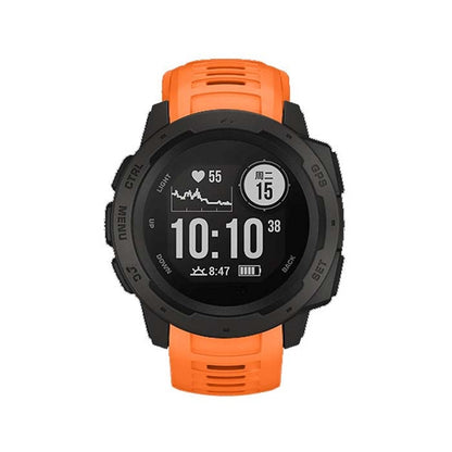 Silicone Watch Band for Garmin Instinct 22mm, Host not Included(Orange) - Smart Wear by buy2fix | Online Shopping UK | buy2fix