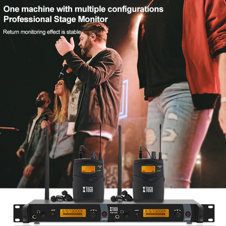 IEM1200 Wireless Transmitter 10 Bodypack Stage Singer In-Ear Monitor System(EU Plug) - Consumer Electronics by buy2fix | Online Shopping UK | buy2fix