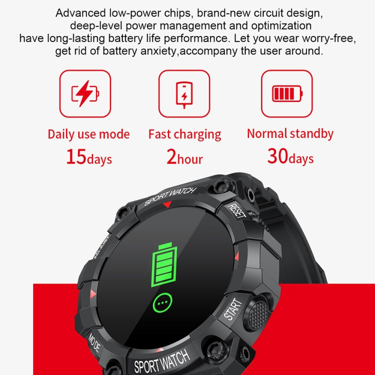 FD68 1.3 inch Color Round Screen Sport Smart Watch, Support Heart Rate / Multi-Sports Mode(Black) - Smart Wear by buy2fix | Online Shopping UK | buy2fix