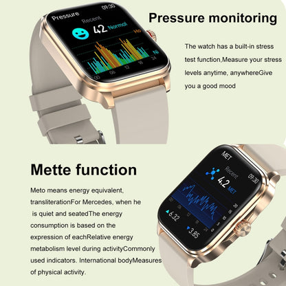 T90 1.91 inch IPS Screen IP67 Waterproof Smart Watch, Support Bluetooth Call / Non-invasive Blood Sugar (Beige) - Smart Watches by buy2fix | Online Shopping UK | buy2fix