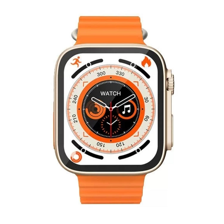 T800 Ultra 1.99 inch Ocean Silicone Band Smart Watch Support Heart Rate / ECG (Orange) - Android Watch by buy2fix | Online Shopping UK | buy2fix