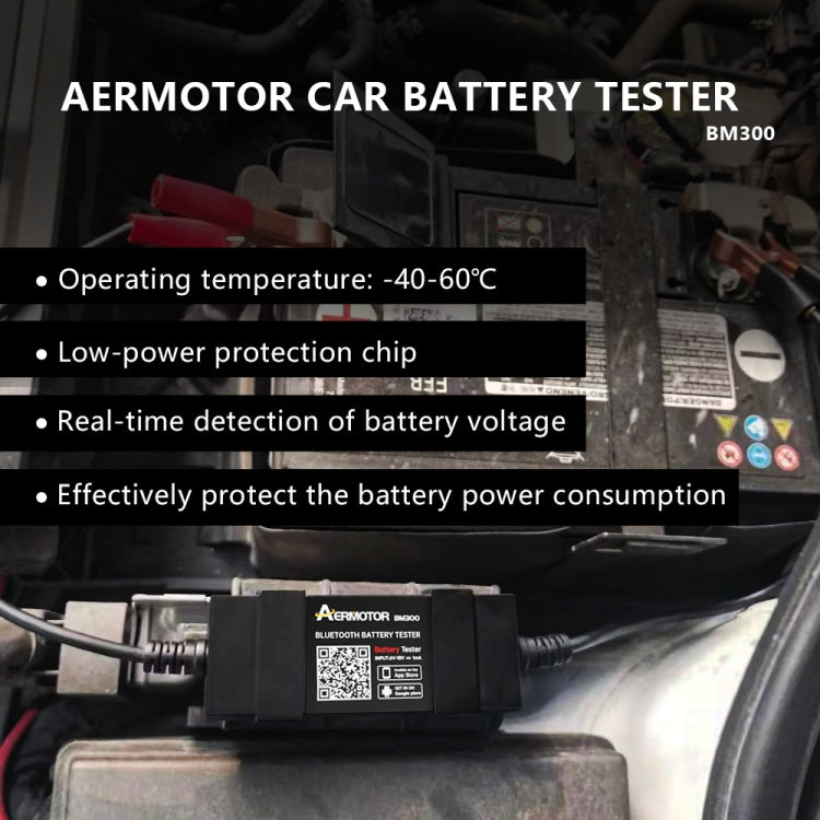 AERMOTOR BM300 Bluetooth 12V Car Battery Tester Battery Analyzer - Electronic Test by buy2fix | Online Shopping UK | buy2fix