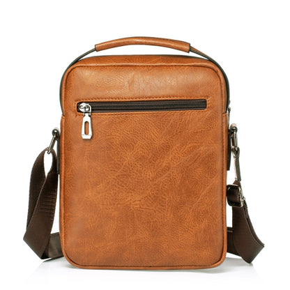 WEIXIER 8683 Large Capacity Retro PU Leather Men Business Handbag Crossbody Bag (Light Brown) - Crossbody Bags by WEIXIER | Online Shopping UK | buy2fix