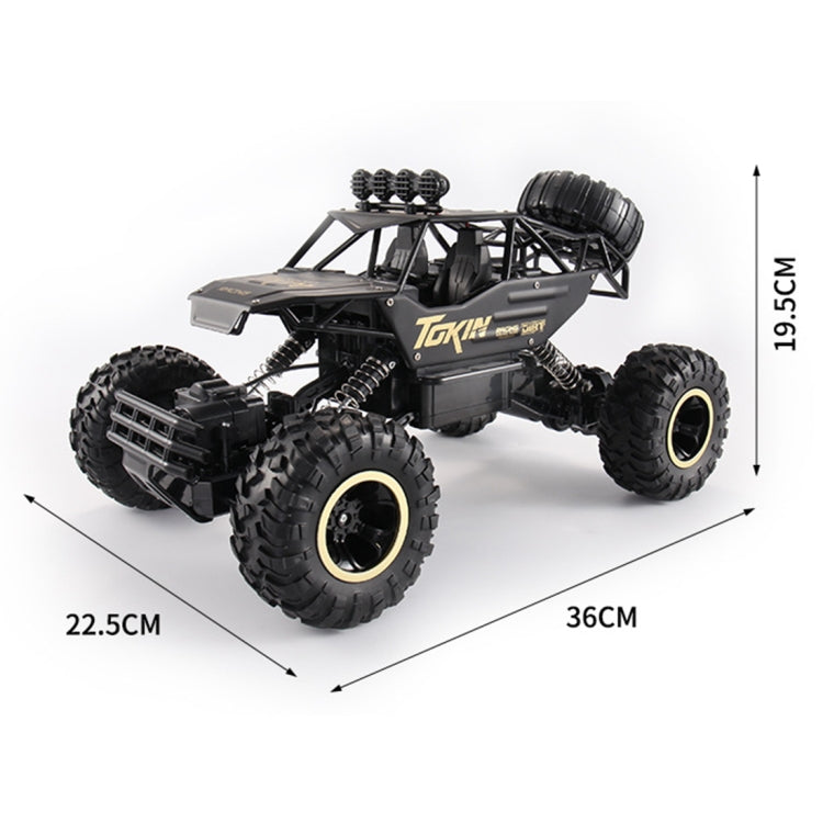 HD6026 1:12 Large Alloy Climbing Car Mountain Bigfoot Cross-country Four-wheel Drive Remote Control Car Toy, Size: 37cm(Silver) - RC Cars by buy2fix | Online Shopping UK | buy2fix