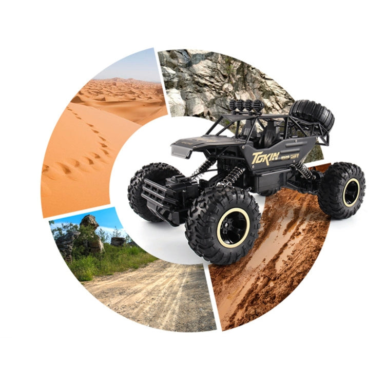 HD6026 1:12 Large Alloy Climbing Car Mountain Bigfoot Cross-country Four-wheel Drive Remote Control Car Toy, Size: 37cm(Silver) - RC Cars by buy2fix | Online Shopping UK | buy2fix