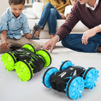 2.4G RC Stunt Car Land Water Double Side Amphibious Elves Simulate Remote Control Vehicle Toy (Blue) - RC Cars by buy2fix | Online Shopping UK | buy2fix