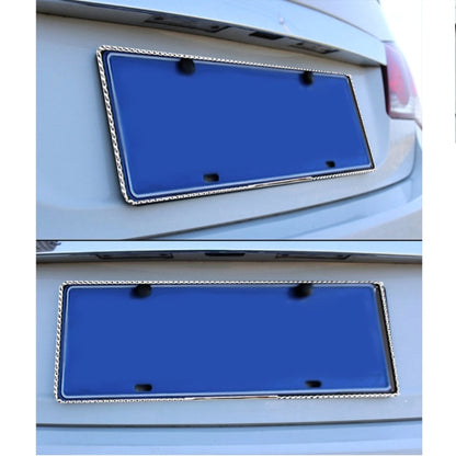 2 PCS Car License Plate Frames Car Styling License Plate Frame Magnesium Alloy Universal License Plate Holder Car Accessories(Silver) - License Plate Covers & Frames by buy2fix | Online Shopping UK | buy2fix