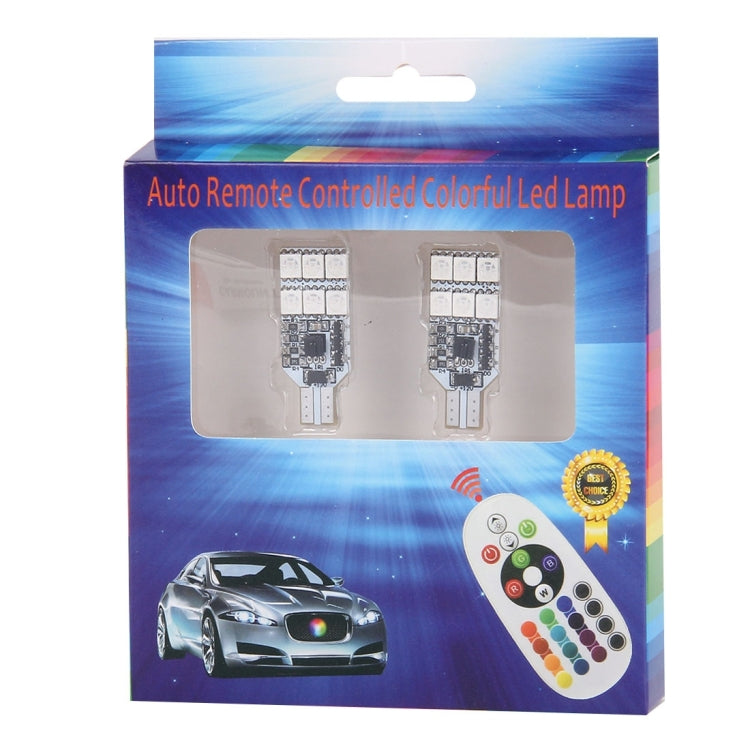 2 PCS Colorful 39MM T10 Port Remote Control Car Dome Lamp LED Reading Light with 12 LED Lights - Dome Lights by buy2fix | Online Shopping UK | buy2fix