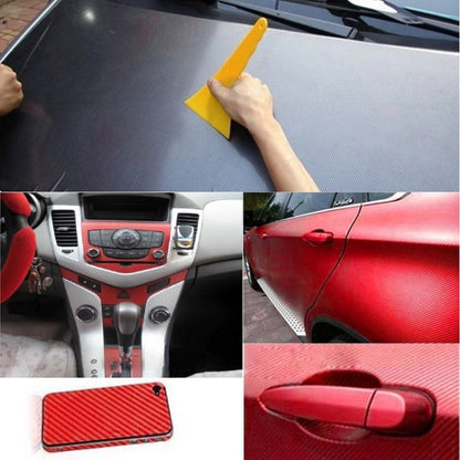 Car Decorative 3D Carbon Fiber PVC Sticker, Size: 152cm x 50cm(Red) - Auto Film by buy2fix | Online Shopping UK | buy2fix