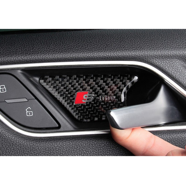4 PCS Car Carbon Fiber Inner Door Wrist Decorative Panel for Audi A3 - In Car by buy2fix | Online Shopping UK | buy2fix