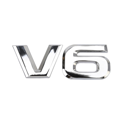 V6 Shape Car Metal Body Decorative Sticker - Decorative Sticker by buy2fix | Online Shopping UK | buy2fix