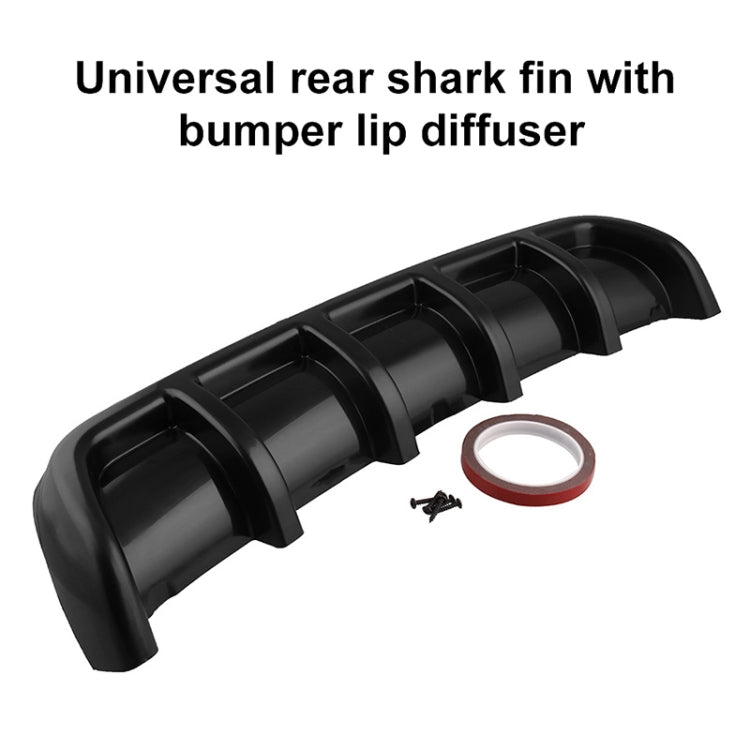 Universal Car Rear Bumper Lip Diffuser 6 Shark Fin Style Black ABS, Size: 67cm - Bumper by buy2fix | Online Shopping UK | buy2fix