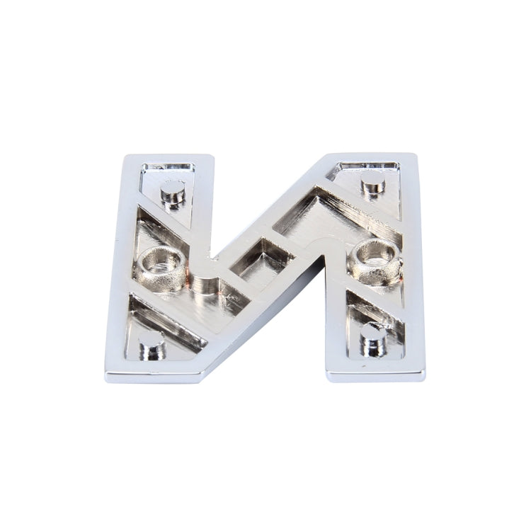 Car Vehicle Badge Emblem 3D English Letter N Self-adhesive Sticker Decal, Size: 4.5*4.5*0.5cm - 3D Metal Sticker by buy2fix | Online Shopping UK | buy2fix