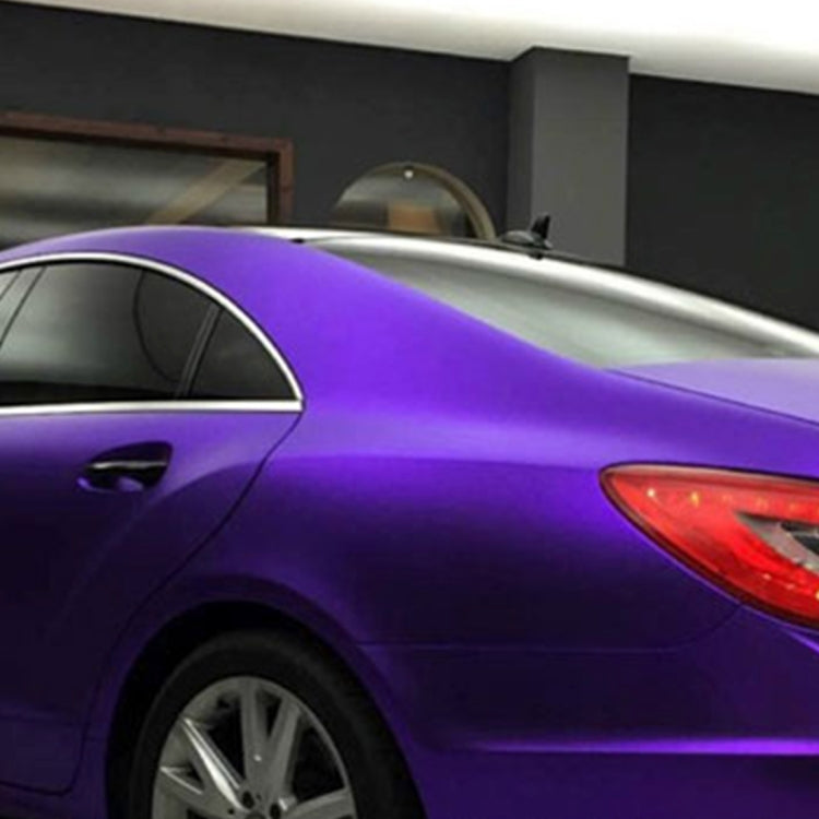 1.52 * 0.5m Waterproof PVC Wire Drawing Brushed Chrome Vinyl Wrap Car Sticker Automobile Ice Film Stickers Car Styling Matte Brushed Car Wrap Vinyl Film (Purple) - Auto Film by buy2fix | Online Shopping UK | buy2fix