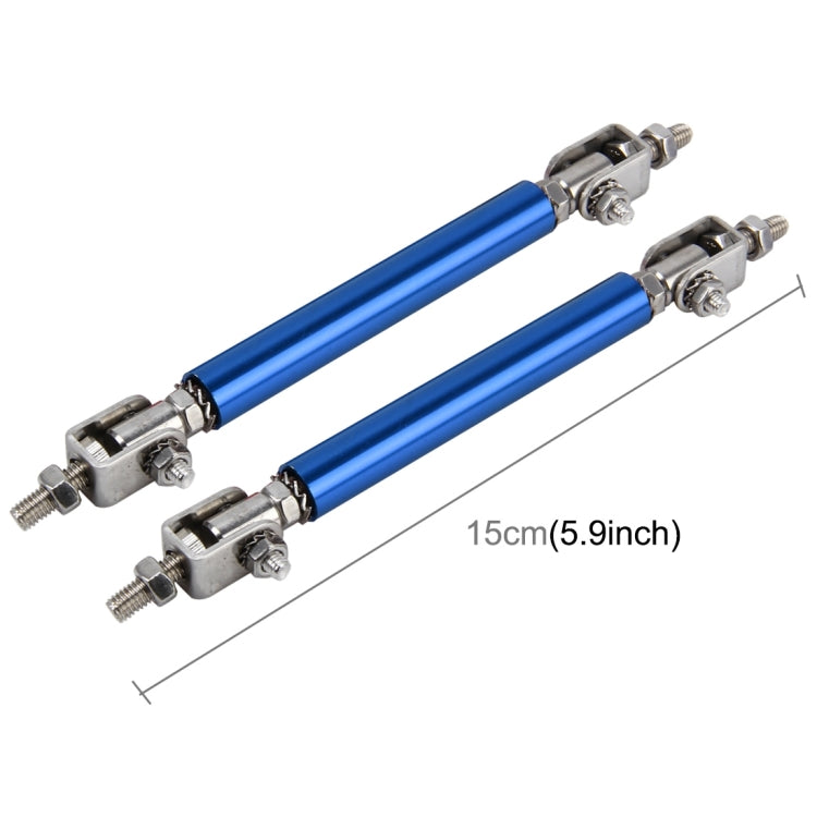 2 PCS Car Modification Large Surrounded By The Rod Telescopic Lever Front and Rear Bars Fixed Front Lip Back Shovel Adjustable Small Rod, Length: 15cm(Blue) - In Car by buy2fix | Online Shopping UK | buy2fix