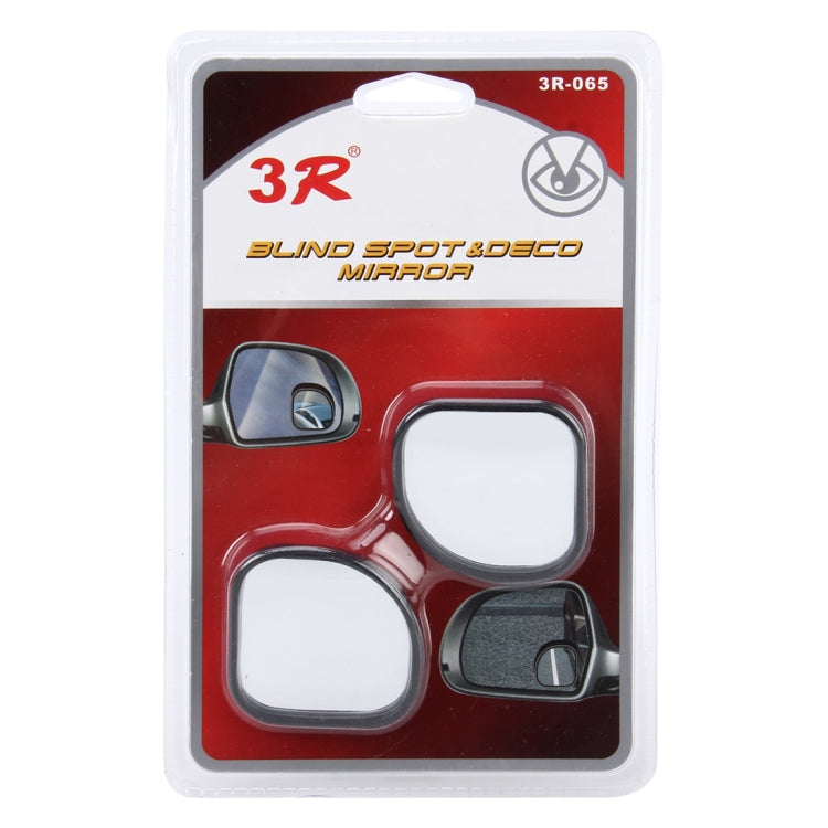 3R-065 2 PCS Car Truck Blind Spot Rear View Wide Angle Mirror Blind Spot Mirror Blind Spot and Deco Mirror, Size: 5.5*5cm - Convex Mirror & Accessories by 3R | Online Shopping UK | buy2fix