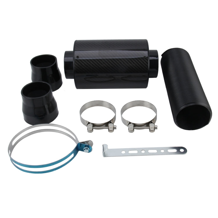 Universal Air Intakes Short Cold Racing Aluminium Air Intake Pipe Hose High Flow Cold Air Extension System Air Filter - In Car by buy2fix | Online Shopping UK | buy2fix